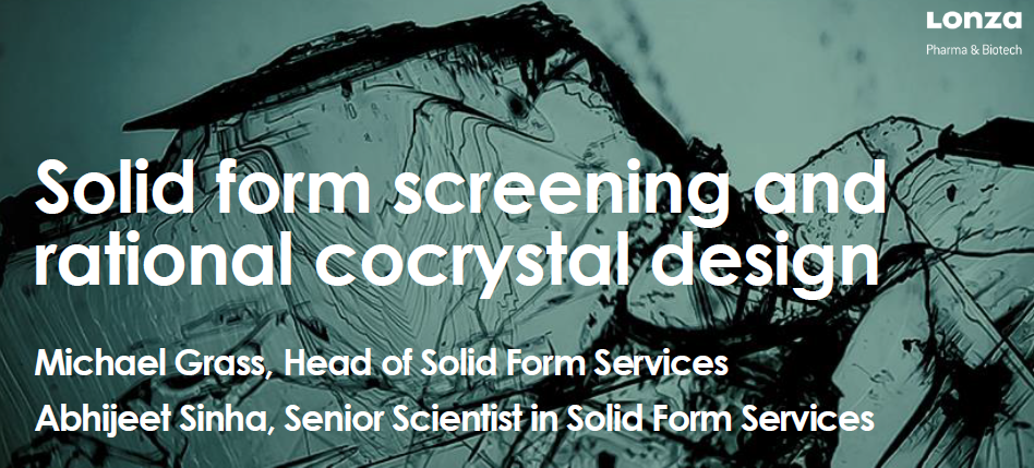 Presentation: Solid form screening and rational cocrystal design